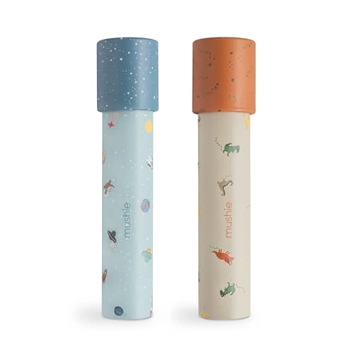 mushie Kaleidoscope 2-Pack (Space/Dinosaur) | Toys for Kids 3 Years+