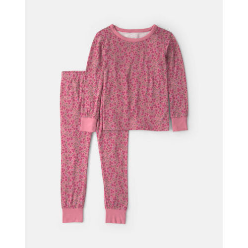 Toddler Girl 2-Piece Floral PurelySoft™ Snug Fit Pajama Set - Pink | Carter's