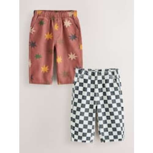 Buy Multi Pull On Wide Leg Trousers 2 Pack (3mths-7yrs) from Next USA