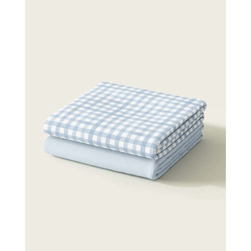 Gingham Crib Sheet Set
