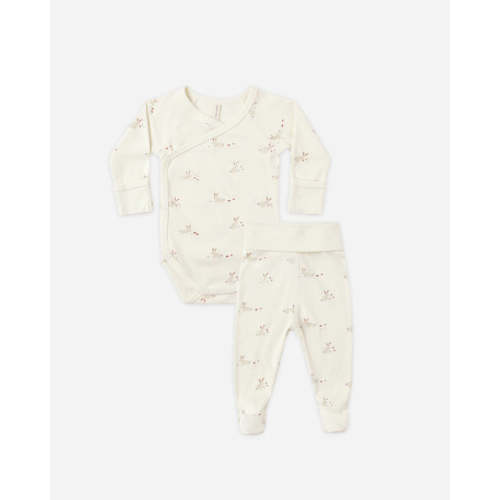 Side Snap Bodysuit + Pant Set || Bunnies – Quincy Mae