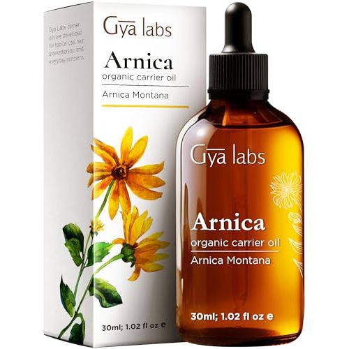 Gya Labs Arnica Carrier Oil - 1 Fl Oz - for Hair, Skin, Face, Scalp & Body Massage