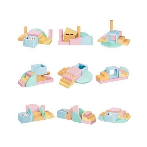 Advwin 12PCS Kids Climb & Crawl Foam Climbing Blocks Soft Play Set Climbing Toys
