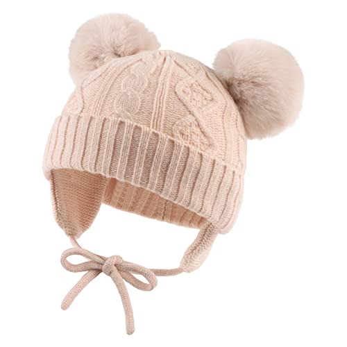 JANGANNSA Cute Knitted Boys Girls Christmas Beanie Warm Earflap Winter Hat Infant Toddler Baby Beanie