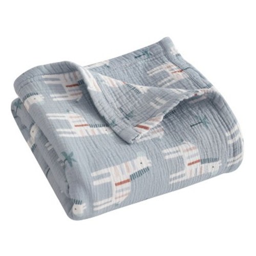 4-Layer Muslin Cotton Toddler Blanket, Soft & Skin-Friendly Swaddle Blanket for Nursery & Crib - NTBAY