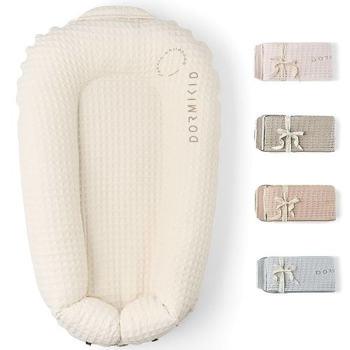 Organic Cover Deluxe+ Pure 100% Waffle Cotton Premium Quality Oeko-TEX Standard | Breathable Replacement Soft Cover with Embroidery | Dock Deluxe+ Cover Only | (Slate waffle)
