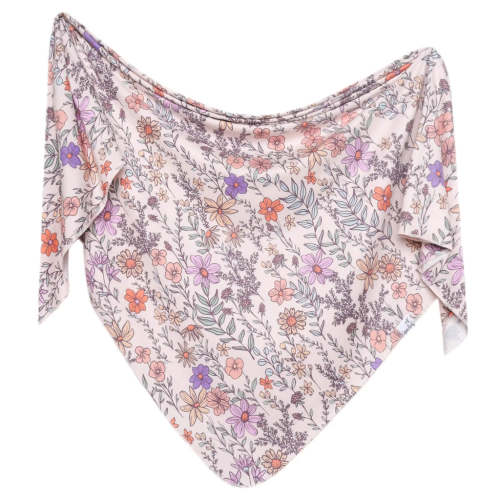 Copper Pearl Knit Swaddle Blanket / Flora