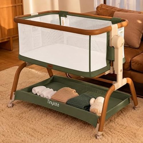 Tinyiota 3 in 1 Baby Bassinet,Rocking Bassinets Bedside Sleeper for Babies