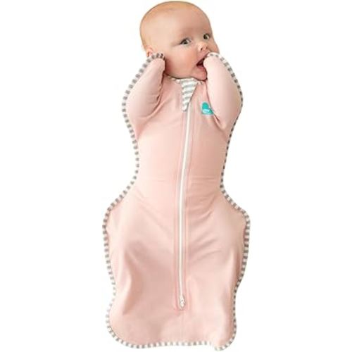 Love To Dream Swaddle Up Original, Small (3.5-6kg), Ideal for Moderate Room Temperatures (20-24°C), 1.0 TOG, Arms Up Position, Twin Zipper for Easy Nappy Changes, Pink
