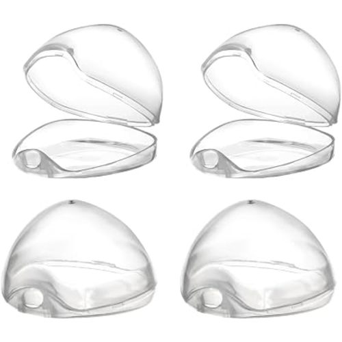 Accmor Pacifier Case, Pacifier Holder Case, Pacifier Container for Travel, BPA Free, Transparent, 4 Pack