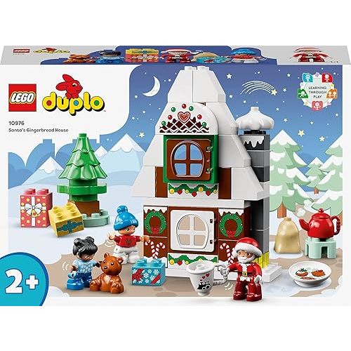 LEGO® DUPLO® Santa's Gingerbread House 10976 Building Toy; Christmas Playset for Preschoolers and Kids Aged 2+