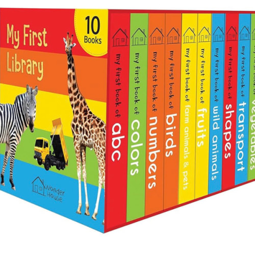 My First Library: Boxset of 10 Board Books for Kids