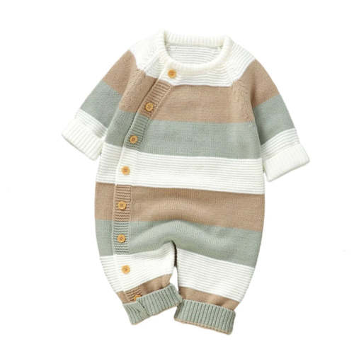 COZY Striped Knitted Jumpsuit - Hazel & Bo