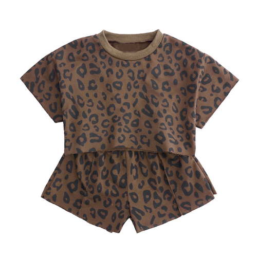 WERYOUNG Girl's Outfit Sets Toddler Kids Baby Leopard Print T Shirt And Shorts Summer 2Pcs Outfits Holiday Party Stylish Comfortable Clothes Sets