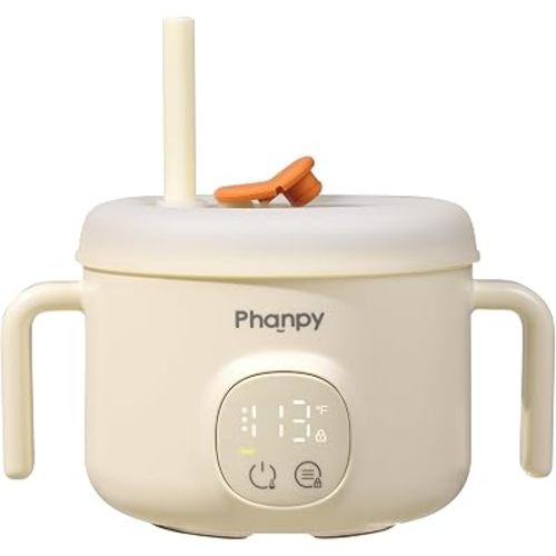 Phanpy Smart Thermostatic Bowl to Keep Baby/Toddler/Children Food Warm with 104/113/122℉ Constant Precise Temperature Control, 316L Stainless Steel Liner, Volume 13.5 Ounce