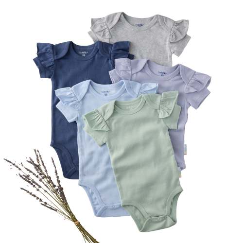 RORY 5-Pack Short Sleeve Ruffle Bodysuits