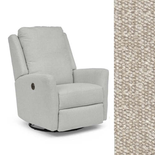 Storytime by Best Chairs Heatherly Power Swivel Glider Recliner  - Pebble 28623