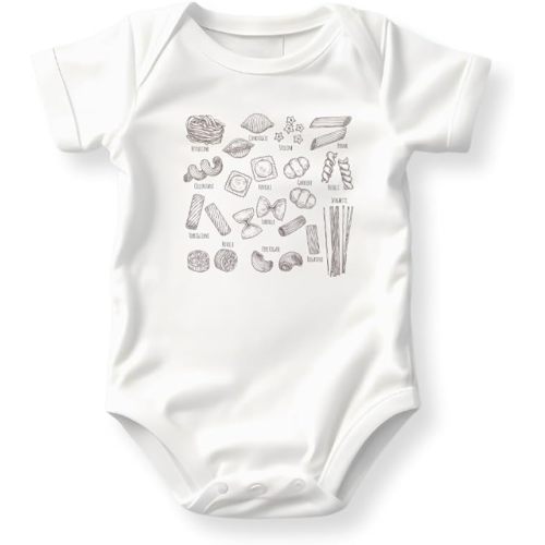 Pasta Baby Bodysuit, Pasta Lover Outfit, Italian Pastas Graphic Tee for Children