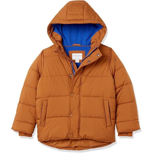 Amazon Essentials Babies, Toddlers, and Boys' Heavyweight Hooded Puffer Jacket