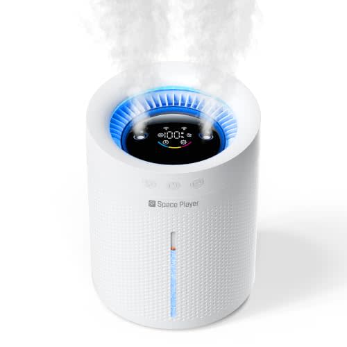 Cordless Air Humidifier for Bedroom Baby, 3L Top Fill Dual Spray Portable | Tap & mineral water safe: easy clean 3L cordless home humidifier with dual spray, 4000mAh battery, 30H & auto shut-off