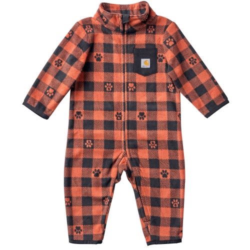 Kids' Long Sleeve Zip-Front Microfleece Printed Coverall (Baby)