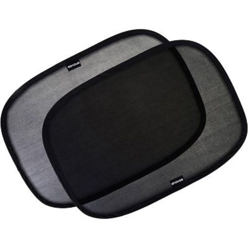 Enovoe Car Window Sun Shades for Baby, 21 x 14 Inch, Static Cling Mesh, 2-Pack, Black