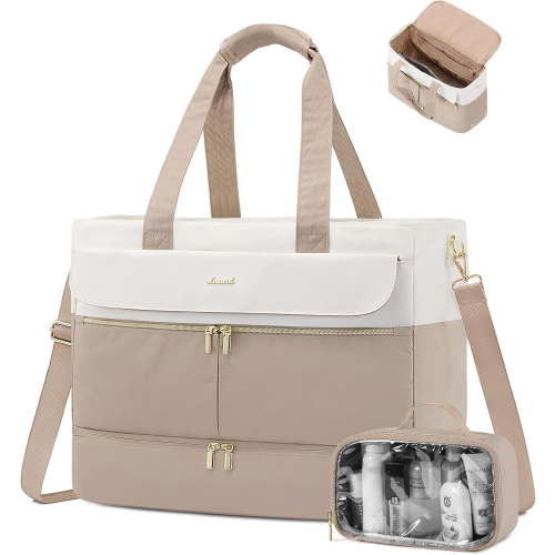 LOVEVOOK Weekender Bags for Women, Wide Open Large Travel Duffle Bag with Shoe Compartment, Carry on Overnight Bags, Hospital Bag for Women Labor Delivery with Wet Pocket