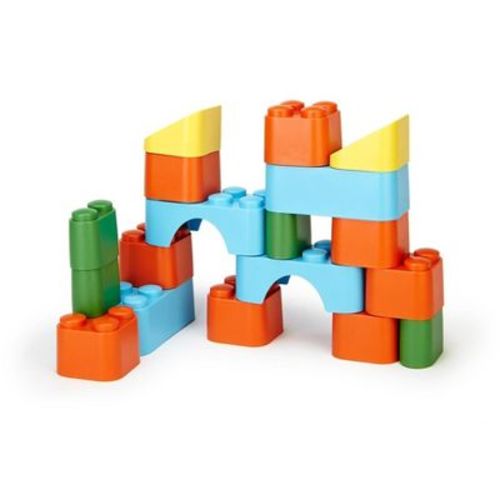 Green Toys Bold Colored Shapes Building Block Set
