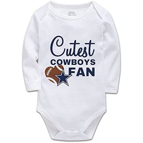Cutest Cowboys Fan Infant Bodysuit Football Jumpsuit Rompers