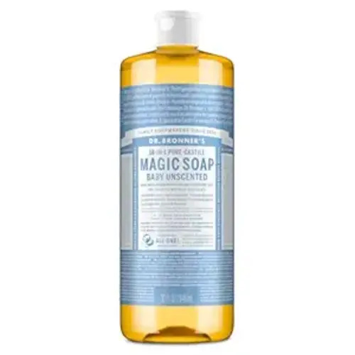 Dr. Bronner's Baby Unscented Pure-Castile Liquid Soap, 32 oz
