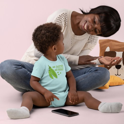 No Justice No Peas Onesie