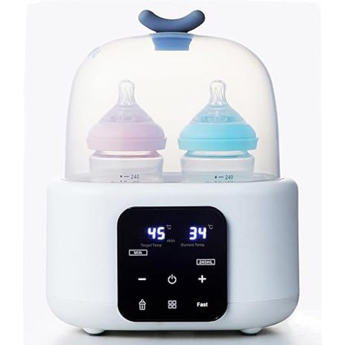 Double Baby Bottle Warmer All Bottles, 5-in-1 Fast Breastmilk Warmer Water Bath Heating 24H Constant Warming, Heat Baby Food Jars for Twins