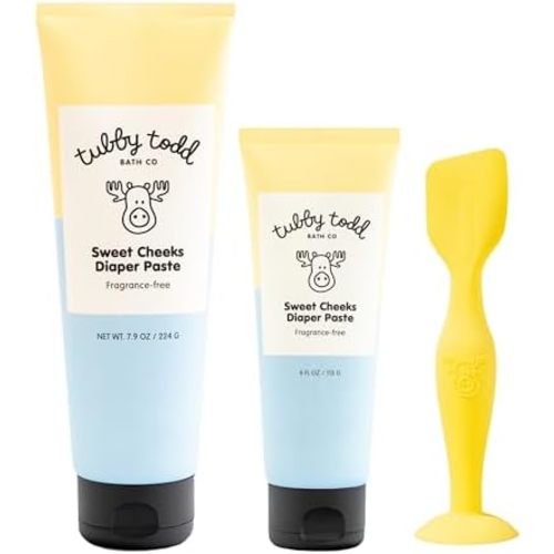 Tubby Todd Sweet Cheeks Diaper Paste and Spatula, Diaper Rash Cream