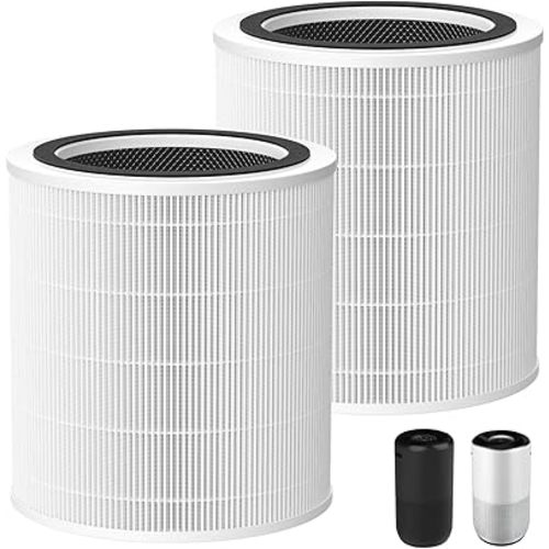 2 Pack Core 400S Replacement Filter for LEVOIT Core 400S Smart WiFi Air Purifier, Core 400S-RF Activated Carbon Filter, LRF-C401S-WUS, White