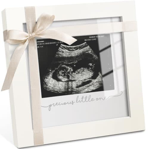 Baby Hand and Footprint Kit,Quick Dry Clay Baby Footprint Kit(Alpine White) | Pets Paw Kit, Newborn Keepsake Picture Frame for Boys, Girls, Personalized New Mom Gifts for Shower & Registry, Grandparents