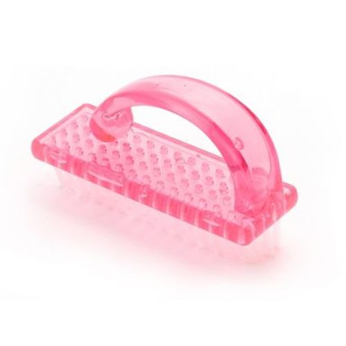 Unique Bargains Durable Nail Cleaning Brush 2.95"x1.85" Pink 1 Pc