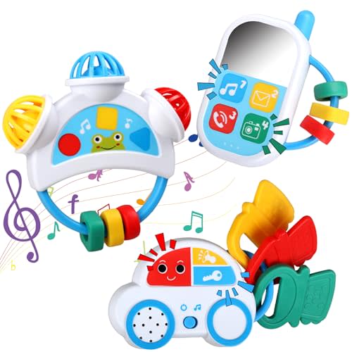 Baby Sensory Toys - Baby Teething Toys Infant Newborn Montessori Toys for Boys Girls 0 3 6 9 12 18 Months 1 Year Old Birthday Gifts - Toddler Travel Toys Educational Learning Activities