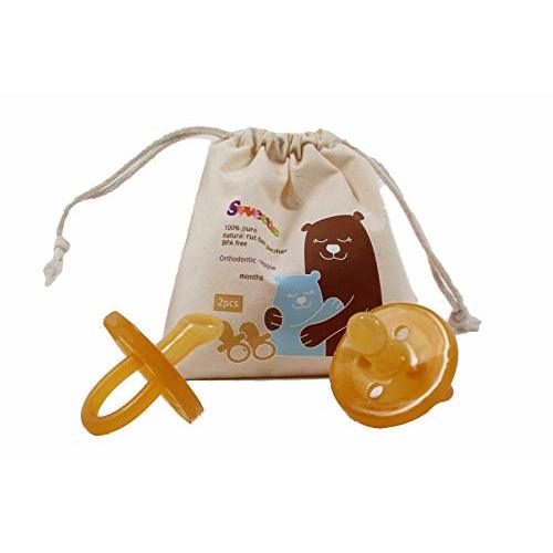 Sweetie Rubber Orthodontic Pacifier 2 Count (Medium 6-12)