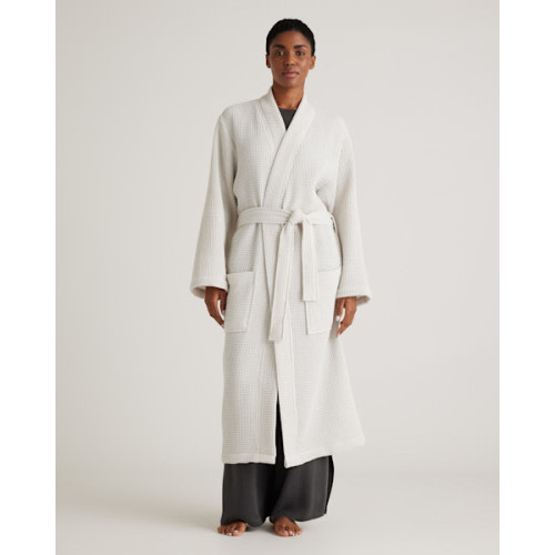 Organic Turkish Waffle Robe in Grey