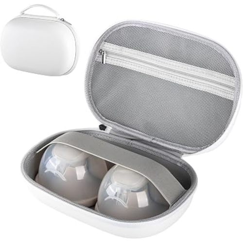 Breast Pump Case Compatible with Eufy, Wearable Breast Pump Carrying Case, Hard Shell Storage Bag Compatible with Eufy E20, S1, Waterproof, Holds 2 Pumps