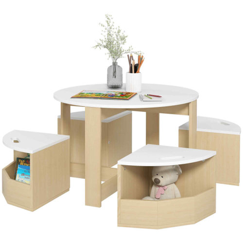 Isabelle & Max™ Kids Table And Chair Set, 5 Piece Toddler Table And 4 Chair Set With Storage, Activity Table For Art, Craft, Reading, For Classroom, Kids Room, Daycare & Reviews | Wayfair