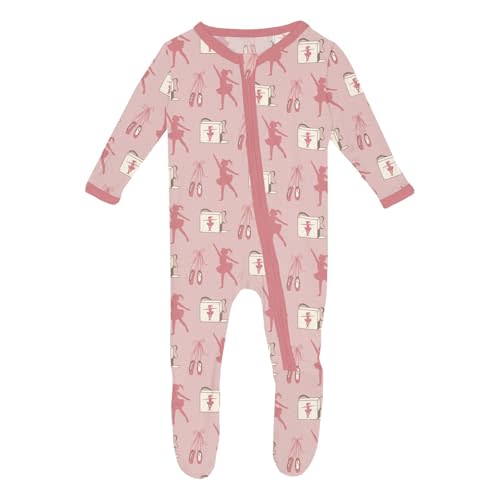 KicKee Zip-Up Footie for Babies & Toddlers – Viscose from Bamboo Sleepwear with Built-In Hand Covers and Grippy Feet