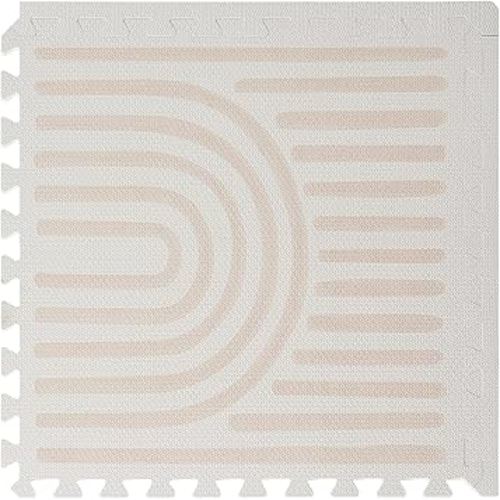 Toddlekind Playmat - Premium Foam Playmat, 4 x 6 feet, 6 Tile Extra Thick Foam Floor Puzzle Mat for Babies/Toddlers Stylish, Non-Toxic, Odorless. Perfect for Tummy Time & Play. 0m+