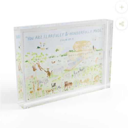 Psalm 139:14 Noahs Ark Acrylic Verse Block
