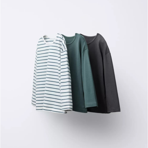 THREE-PACK OF SOLID AND STRIPED T-SHIRTS - Petrol blue | ZARA United States
