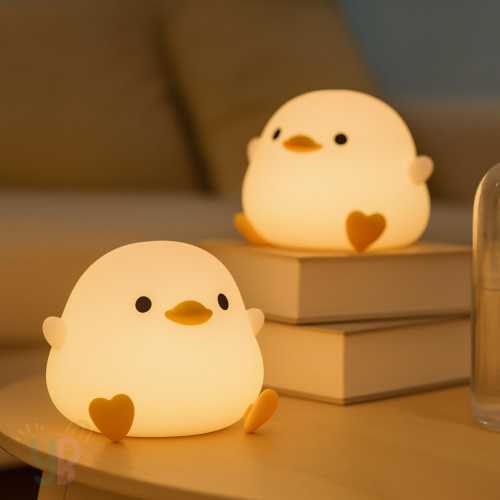 Duck Night Lamp – Soft Silicone Lamp, Cute Night Light For Kids, Cute Silicone Bedside Lamp, Cute Nursery Room Decoration, Newborn Cute Gift