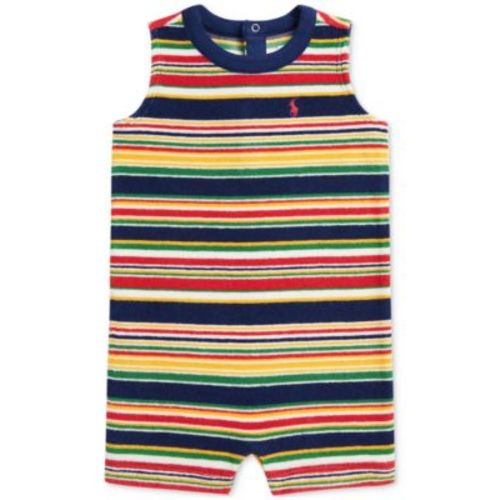 Baby Boys Striped Terry Romper