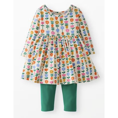 Baby Long Sleeve Skater Dress & Leggings Set