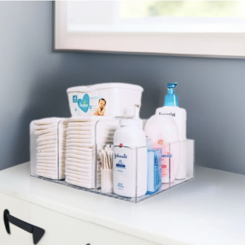 LELLOBABY™ - Deluxe Lucite Acrylic Diaper Caddy