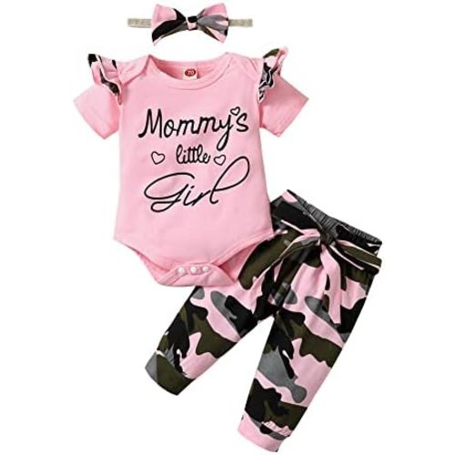 Infant Baby Girl Clothes Newborn Girl Outfit Long Sleeve Romper Pants Set Cute Baby Clothes for Girls Fall/Winter